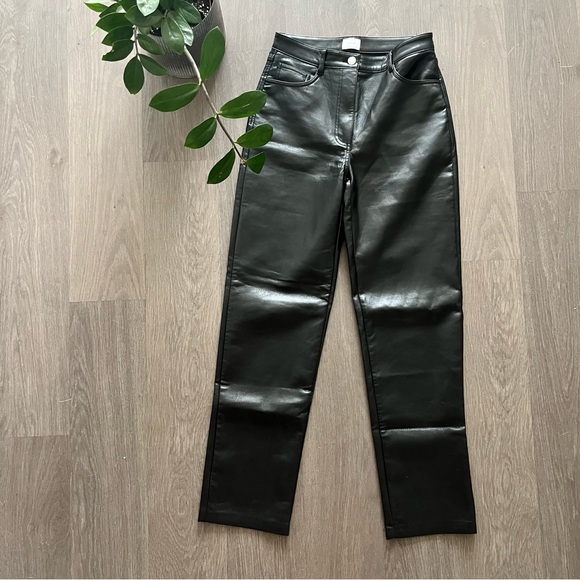 Wilfred Black “Melina” High Rise Vegan Leather Pants - Picture 1 of 13